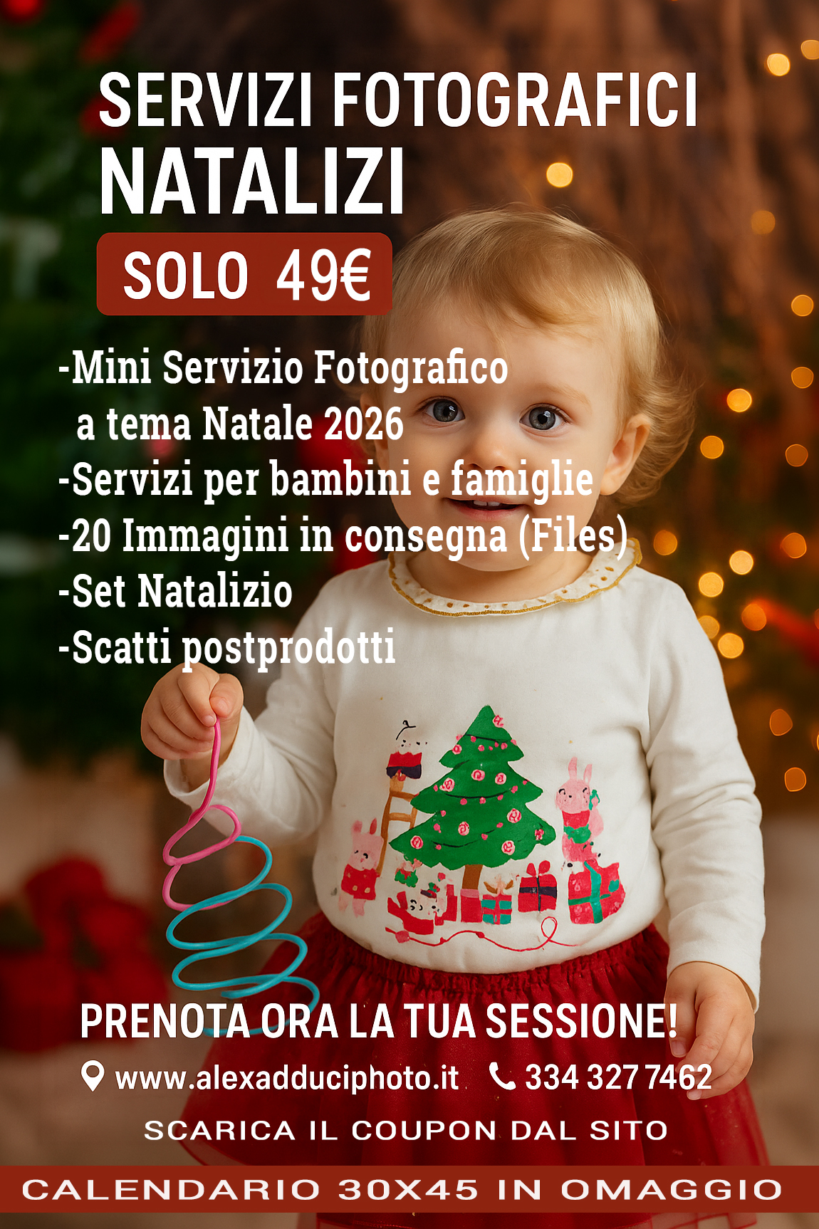 Servizi fotografici natalizi 2026 – Mini servizio a 49 €